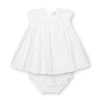 Hope & Henry Baby Special Occasion Linen Pintuck Dress, Infant In Soft White Pintuck
