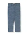 Hope & Henry Boys' Organic Chambray Suit Pant, Kids In Blue