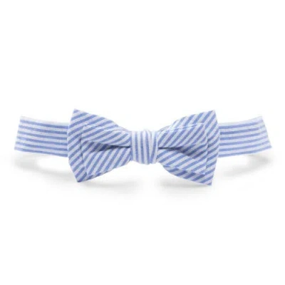 Hope & Henry Kids'  Boys' Classic Bow Tie In Blue Seersucker