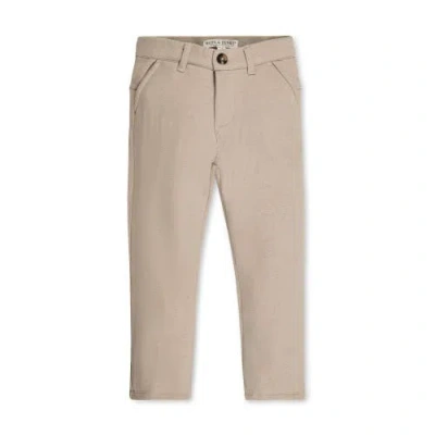 Hope & Henry Babies'  Boys' Fleece Suit Pant, Toddler In Taupe Herringbone Fleece