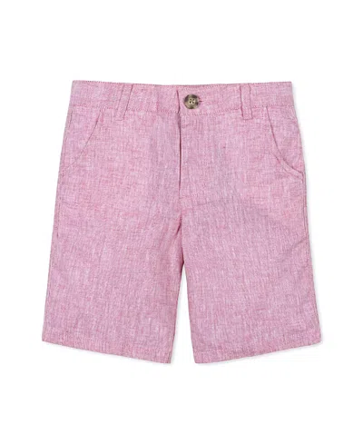 Hope & Henry Boys' Heirloom Linen Blend Short - Little Kid, Big Kid In Pink