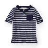 Hope & Henry Boys' Henley Pocket Tee With Rolled Sleeves, Kids In Navy Stripe With Pocket