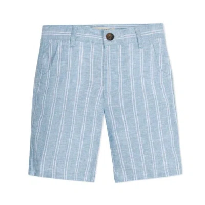 Hope & Henry Babies'  Boys' Linen Short, Toddler In Mallorca Stripe