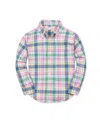 Hope & Henry Boys' Long Sleeve Linen Button Down Shirt - Baby