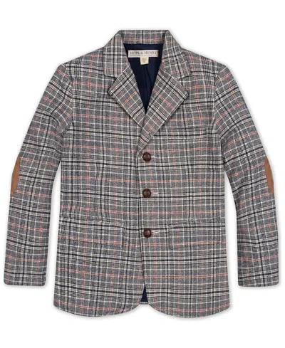 Hope & Henry Boys' Organic Brushed Cotton Suit Jacket - Baby In Gray
