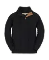 Hope & Henry Kids' Organic Mock Neck Cable Sweater In Black