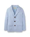Hope & Henry Boys' Organic Classic Seersucker Suit Jacket - Little Kid, Big Kid In Blue