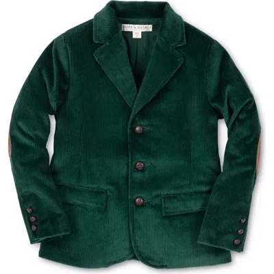 Hope & Henry Babies'  Boys' Organic Corduroy Blazer, Toddler In Deep Green Corduroy