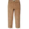 Hope & Henry Babies'  Boys' Organic Corduroy Pant, Toddler In Medium Brown