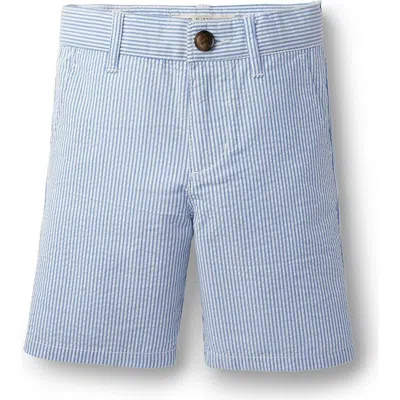 Hope & Henry Babies'  Boys' Organic Cotton Seersucker Short, Infant In Blue Seersucker