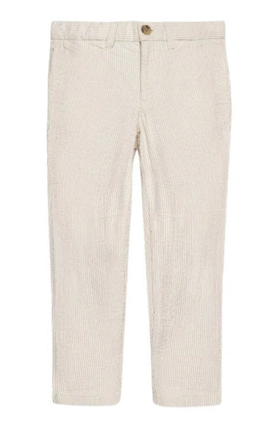Hope & Henry Boys' Organic Cotton Seersucker Suit Pant, Kids In Tonal Tan Seersucker