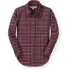 Hope & Henry Boys' Organic Flannel Shirt, Kids In Navy Heritage Check