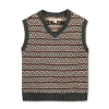Hope & Henry Boys' Organic Intarsia Sweater Vest, Kids In Merry Intarsia Stripe