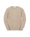Hope & Henry Kids' Organic Long Sleeve Fisherman Cable Pullover Sweater In Neutral