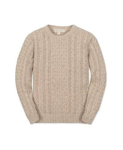 HOPE & HENRY BOYS' ORGANIC LONG SLEEVE FISHERMAN CABLE PULLOVER SWEATER - LITTLE KID, BIG KID