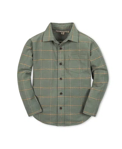 HOPE & HENRY BOYS' ORGANIC LONG SLEEVE FLANNEL BUTTON DOWN SHIRT - LITTLE KID, BIG KID