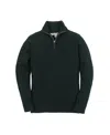 Hope & Henry Kids' Organic Long Sleeve Half Zip Cable Pullover Sweater In Green