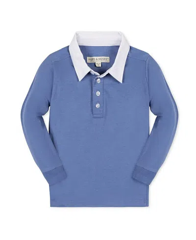 HOPE & HENRY BOYS' ORGANIC LONG SLEEVE RUGBY SHIRT - LITTLE KID, BIG KID