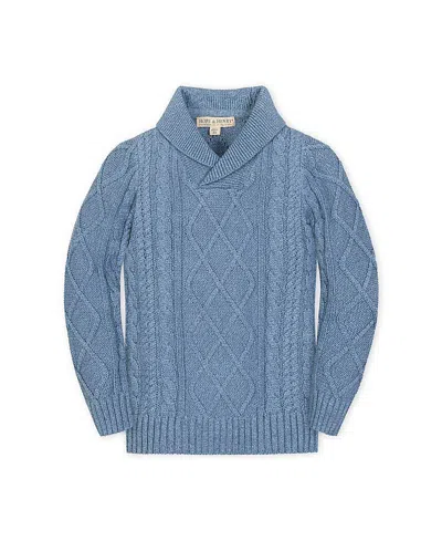 HOPE & HENRY ORGANIC LONG SLEEVE SHAWL COLLAR CABLE SWEATER - BIG KID