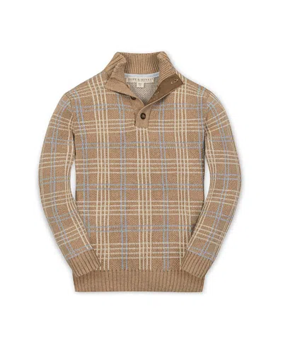 HOPE & HENRY BOYS' ORGANIC MOCK NECK INTARSIA SWEATER - LITTLE KID, BIG KID