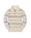 Hope & Henry Kids' Organic Mock Neck Stripe Sweater In Multi