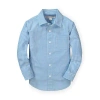 Hope & Henry Baby Boys' Poplin Button Down Shirt, Infant In Blue Gingham