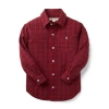 Hope & Henry Babies'  Boys' Organic Poplin Button Down Shirt, Infant In Red