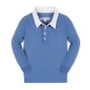 Hope & Henry Boys' Organic Rugby Shirt, Kids In Coastal Blue