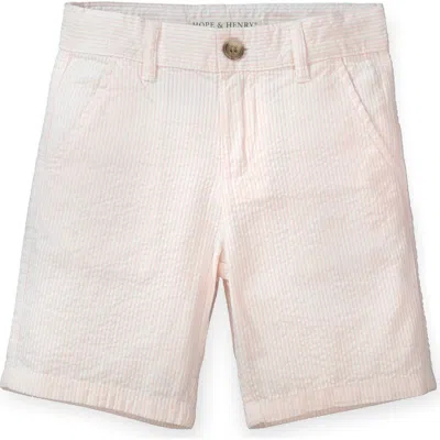 Hope & Henry Boys' Organic Seersucker Short, Kids In Light Pink Seersucker