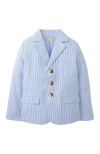 Hope & Henry Boys' Organic Seersucker Suit Jacket, Kids In Blue