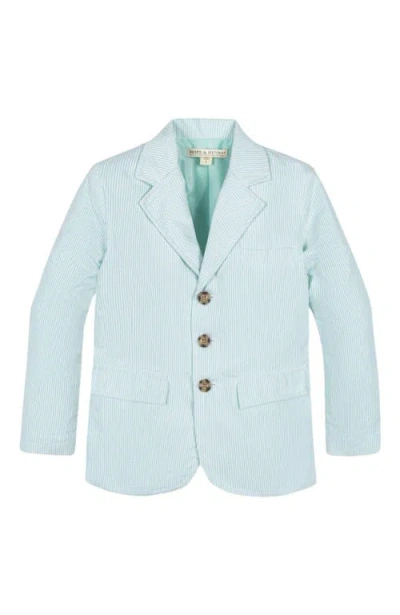 Hope & Henry Boys' Organic Seersucker Suit Jacket, Kids In Mint Seersucker