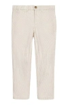 Hope & Henry Boys' Organic Seersucker Suit Pant, Toddler In Tonal Tan Seersucker