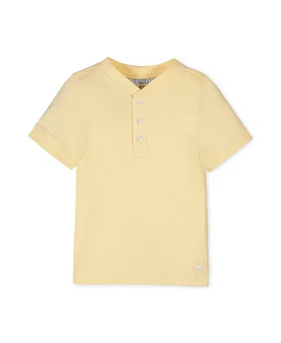 Hope & Henry Kids' Organic Short Sleeve Henley Tee In Brown