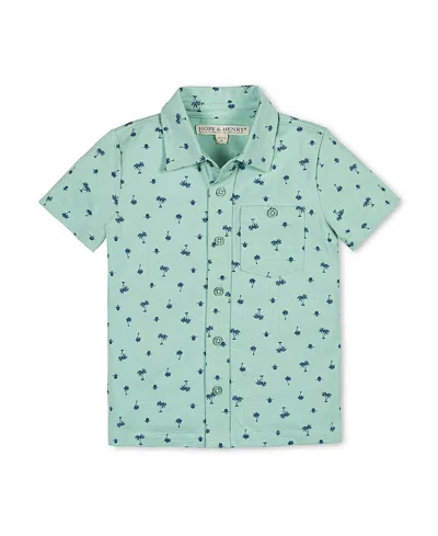 Hope & Henry Boys' Organic Short Sleeve Jersey Knit Shirt - Little Kid In Green