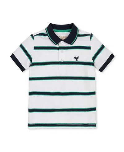 Hope & Henry Boys' Organic Short Sleeve Jersey Polo - Little Kid In White