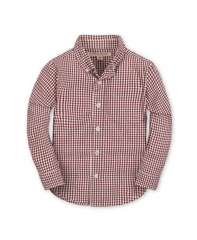 HOPE & HENRY BOYS' ORGANIC STRETCH POPLIN LONG SLEEVE BUTTON DOWN SHIRT - BIG KID
