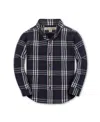 Hope & Henry Boys' Organic Stretch Poplin Shirt, Kids In Multi