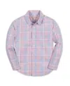 Hope & Henry Boys' Organic Stretch Poplin Shirt, Kids In Pink