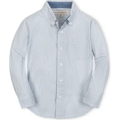 Hope & Henry Boys' Organic Stretch Poplin Shirt, Kids In Blue