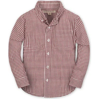 Hope & Henry Boys' Organic Stretch Poplin Shirt, Kids In Burgundy