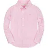 Hope & Henry Boys' Organic Stretch Poplin Shirt, Kids In Classic Pink Gingham