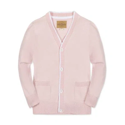 Hope & Henry Boys' Organic Tipped Cardigan, Kids In Pale Pink
