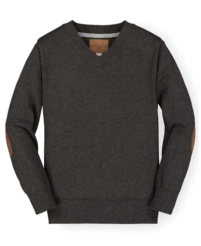 Hope & Henry Boys' Organic V-neck Sweater With Elbow Patches - Little Kid, Big Kid In Multi