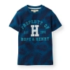Hope & Henry Boys' Printed Short Sleeve Graphic Tee In Blue