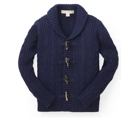 Hope & Henry Boys' Shawl Collar Cardigan, Kids In Navy With Toggles