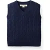 Hope & Henry Boys' V-neck Sweater Vest, Kids In Navy