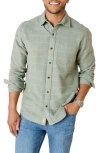 Hope & Henry Brushed Flannel Button Down Shirt In Green