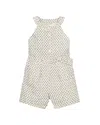 Hope & Henry Button Front Halter Linen-blend Romper In Neutral