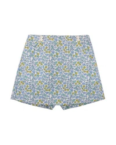 Hope & Henry Button Front Skort In Gray