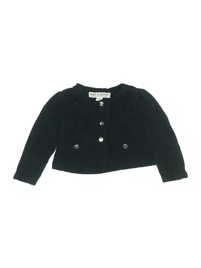 Pre-owned Hope & Henry Babies' Cardigan Sweater In Black